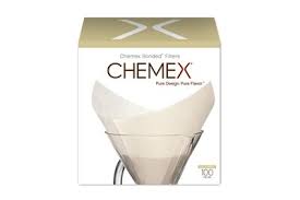 CHEMEX - Boîte 100 filtres blanc pour cafetière 6 à 10 tasses