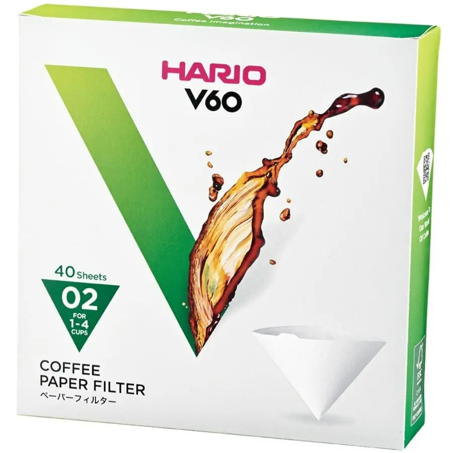 HARIO - 40 filtres blanc pour dripper 1/4 tasses - JAPON